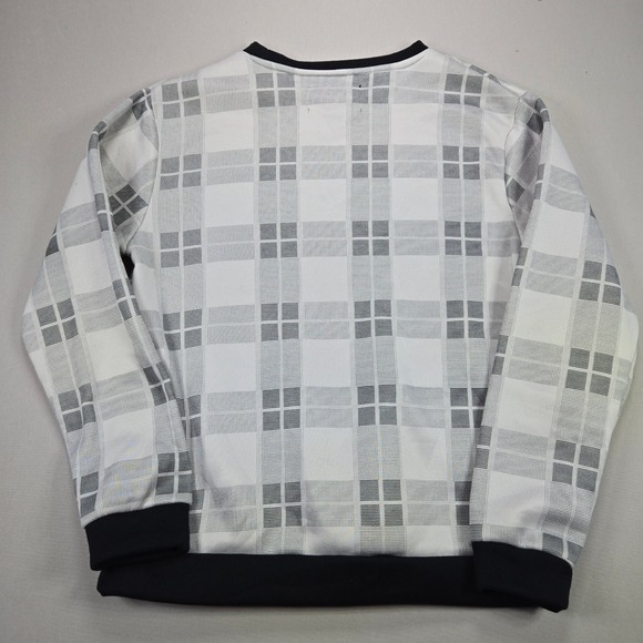 Canada Weathergear Sweatshirt Mens Plaid Heritage Logo White Black XL - Picture 2 of 7